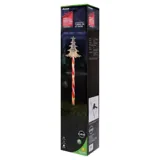 Stake Light Solar Christmas Tree 3D with Candy Striped Pole 5LED 9.5cm X 13.5cm X 48cm Warm White 2 Functions – image 3