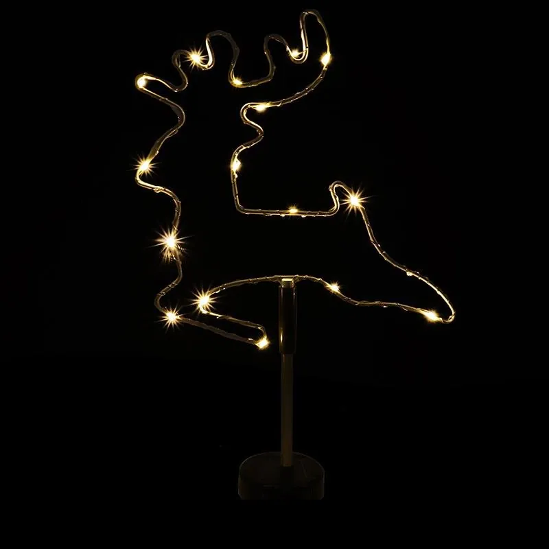 Christmas Stake Light Solar Silhouette Reindeer 30LED 22cm X 22cm X 70cm Warm White 8 Functions – image 2