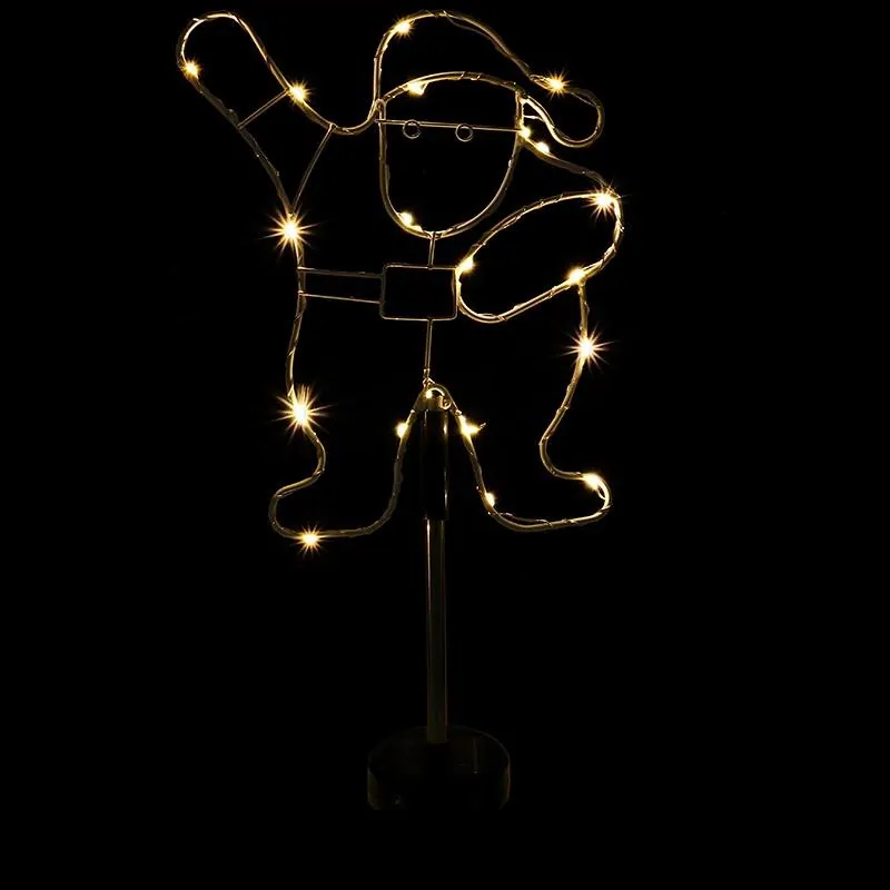 Christmas Stake Light Solar Silhouette Santa 40LED 20cm X 25cm X 70cm Warm White 8 Functions – image 2