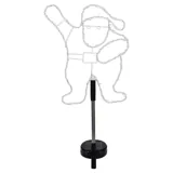 Christmas Stake Light Solar Silhouette Santa 40LED 20cm X 25cm X 70cm Warm White 8 Functions – image 1