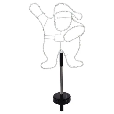 Christmas Stake Light Solar Silhouette Santa 40LED 20cm X 25cm X 70cm Warm White 8 Functions