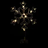 Christmas Stake Light Solar Silhouette Snowflake 34LED 22cm X 22cm X 70cm Warm White 8 Functions – image 2