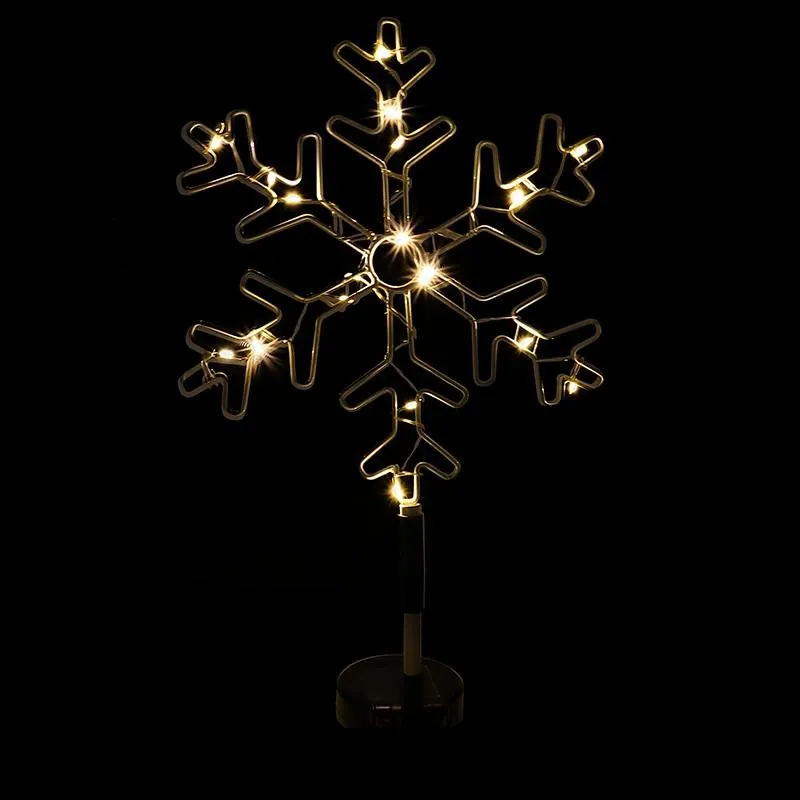 Christmas Stake Light Solar Silhouette Snowflake 34LED 22cm X 22cm X 70cm Warm White 8 Functions – image 2