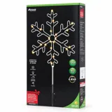 Christmas Stake Light Solar Silhouette Snowflake 34LED 22cm X 22cm X 70cm Warm White 8 Functions – image 3