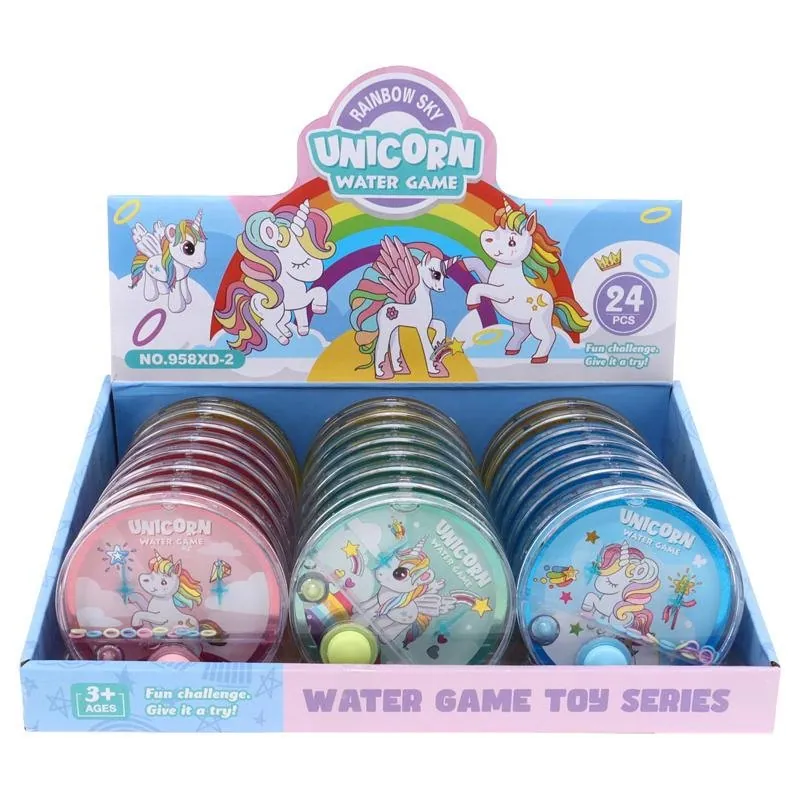 Hand Held Water Skill Game Magical Unicorn Ø9.8cm X 2cm - 4 Assorted Designs – image 4