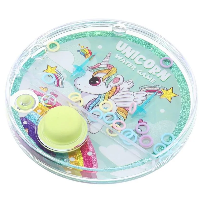 Hand Held Water Skill Game Magical Unicorn Ø9.8cm X 2cm - 4 Assorted Designs – image 2