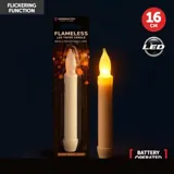 Christmas LED Flameless Battery Operated Taper Candle 16cm Warm White Flickering Function Requires – image 4