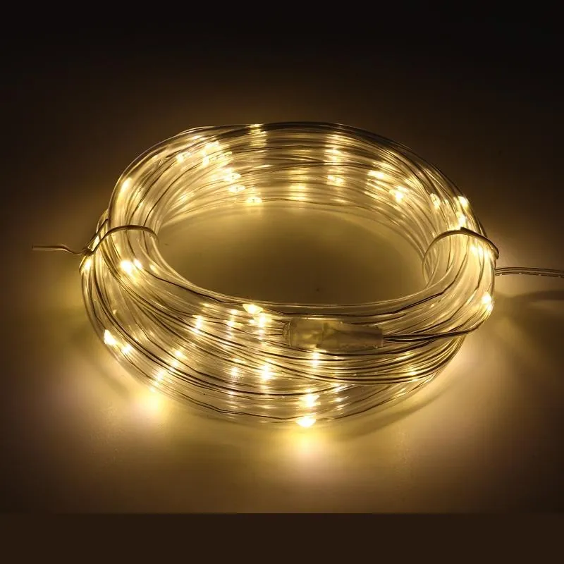 Christmas Rope Light Solar 50LED 7m Total Length Warm White 8 Functions – image 2