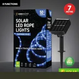 Christmas Rope Light Solar 50LED 7m Total Length Blue 8 Functions – image 4