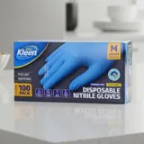 Gloves Powder Free Disposable - Nitrile - Blue - Medium 100pk (Length 240mm X Palm Width 95mm X Thickness 0.10mm) – image 2