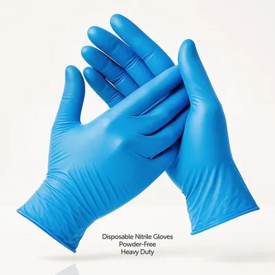 Gloves Powder Free Disposable - Nitrile - Blue - Large 100pk (Length 245mm X Palm Width 105mm X Thickness 0.10mm)