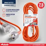 Christmas Extension Lead Heavy Duty 10 Amp Orange 7.5m – image 4