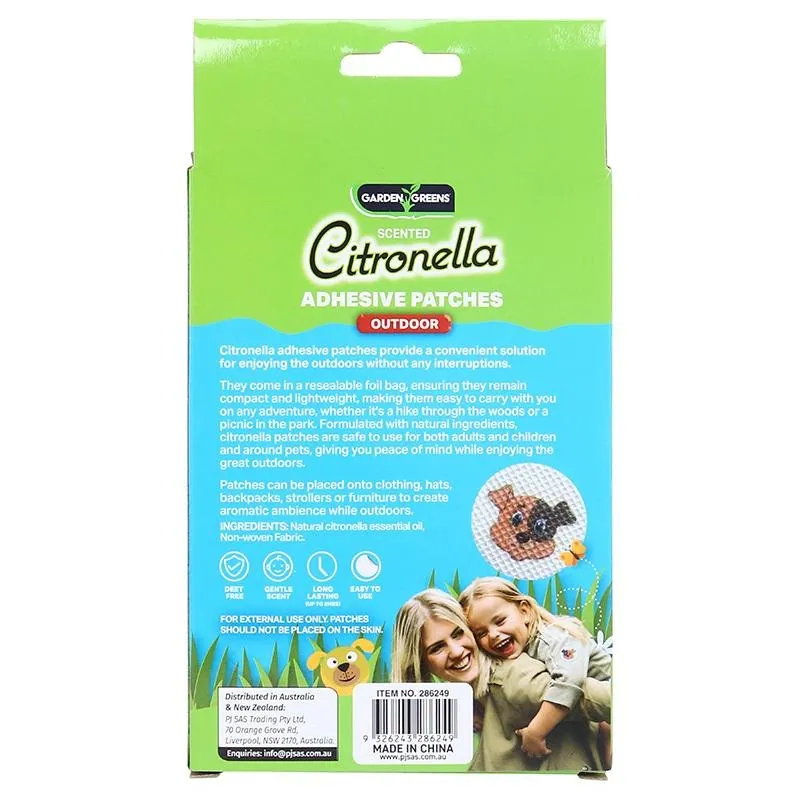 Citronella Fragrance Adhesive Patches 24pk 2.7cm Dia 6 Assorted Animal Designs – image 3