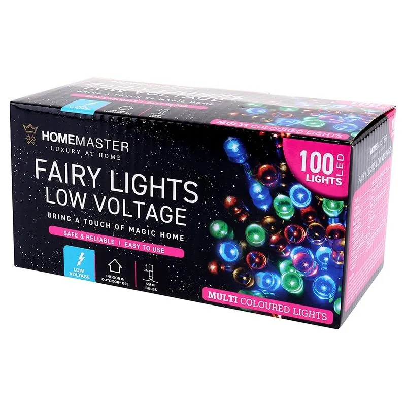 Christmas Fairy Light Low Voltage 100LED 6.5m Total Length Multi Colour 8 Function – image 3