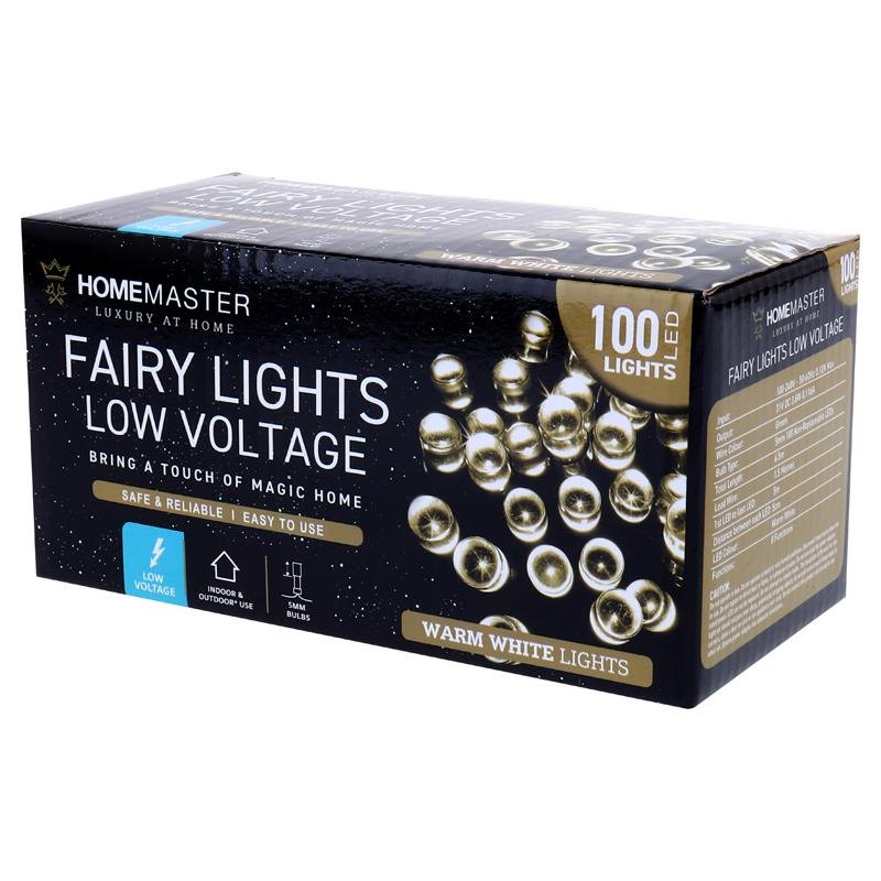 Plug-In Fairy Lights, 100 LED, 6.5m, Warm White, 8 Modes – image 4