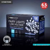 Christmas Fairy Light Low Voltage 100LED 6.5m Total Length Cool White 8 Function – image 4