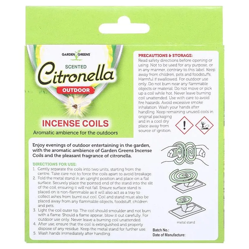 Incense Coils Citronella 10pk 12cm Outdoor Use – image 3