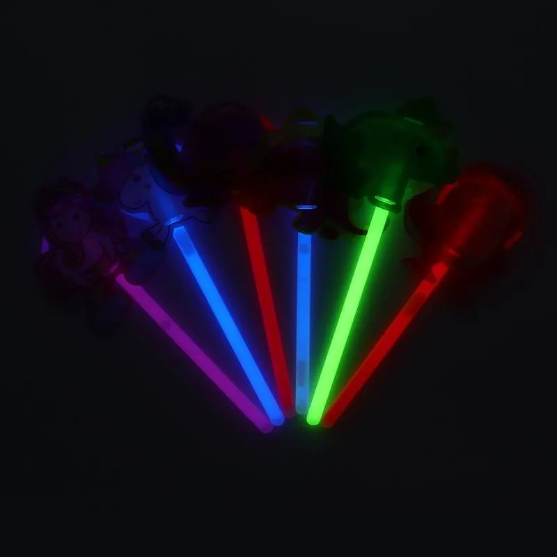 Glow Animal with Glow Stick - 6 Assorted Designs Unicorns & Dinosaurs – image 2