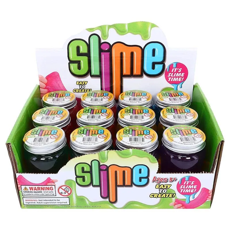 Slime with Stickers - Orange, Green, Pink, Blue, Yellow, Purple 180g – image 4