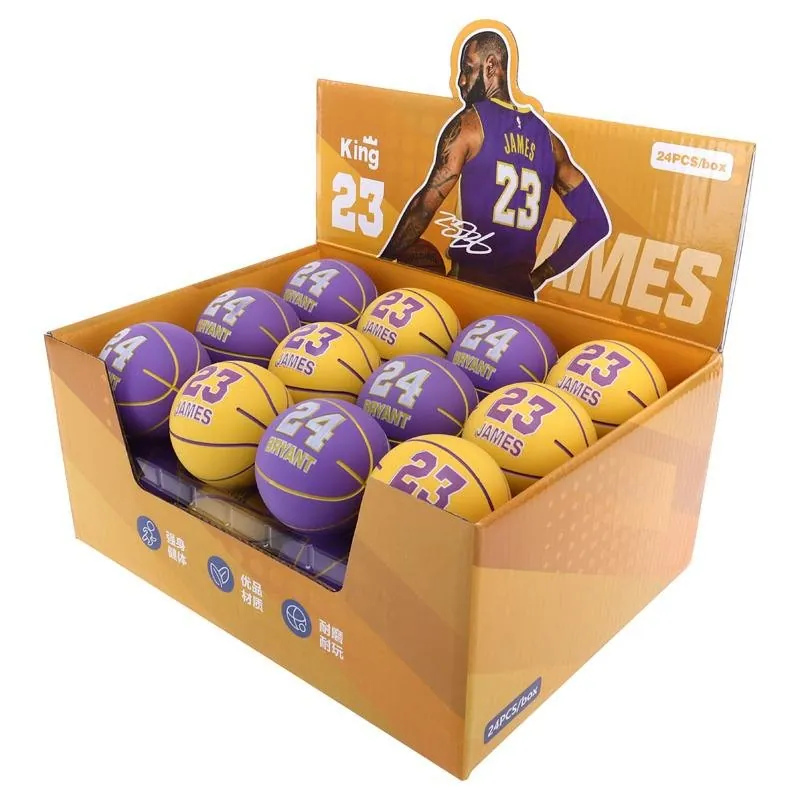 High Bounce Handball Basketball Ø6cm LA Assorted Yellow, Purple – image 3