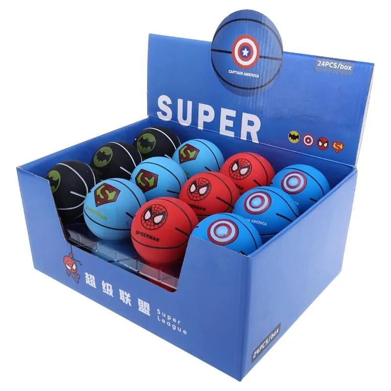 High Super Bounce Handball Super Hero Ø6cm 4 Assorted Designs/Colours – image 3
