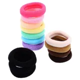 Hair Elastic Ties Small Ø2.5cm (Metal Free Fabric) 100pk/Tub - 3 Colour Packs: Black, Neutrals, Coloured – image 2