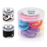 Hair Elastic Ties Ø4cm (Metal Free Fabric) 35pk/Tub - 3 Colour Packs: Black, Neutrals, Coloured – image 4