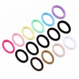 Hair Elastic Ties Ø4cm (Metal Free Fabric) 35pk/Tub - 3 Colour Packs: Black, Neutrals, Coloured – image 1