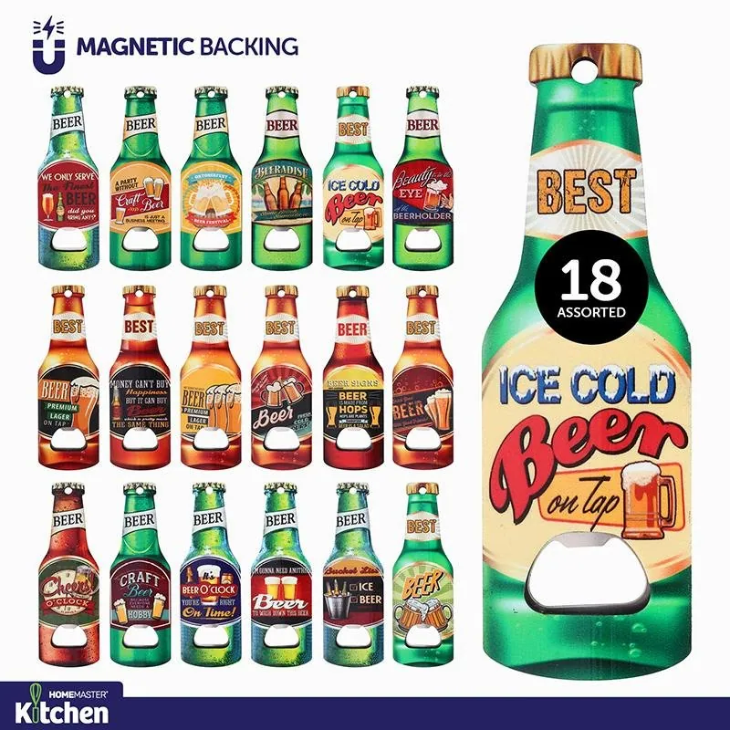 Man Cave Accessories Bottle Opener Magnetic Flat Bottle Shaped 15cm X 5cm X 0.5cm 16 Assorted – image 2