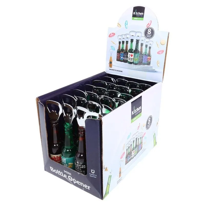 Man Cave Accessories Bottle Opener with Magnet Beer Bottle Shaped 8 Assorted – image 3