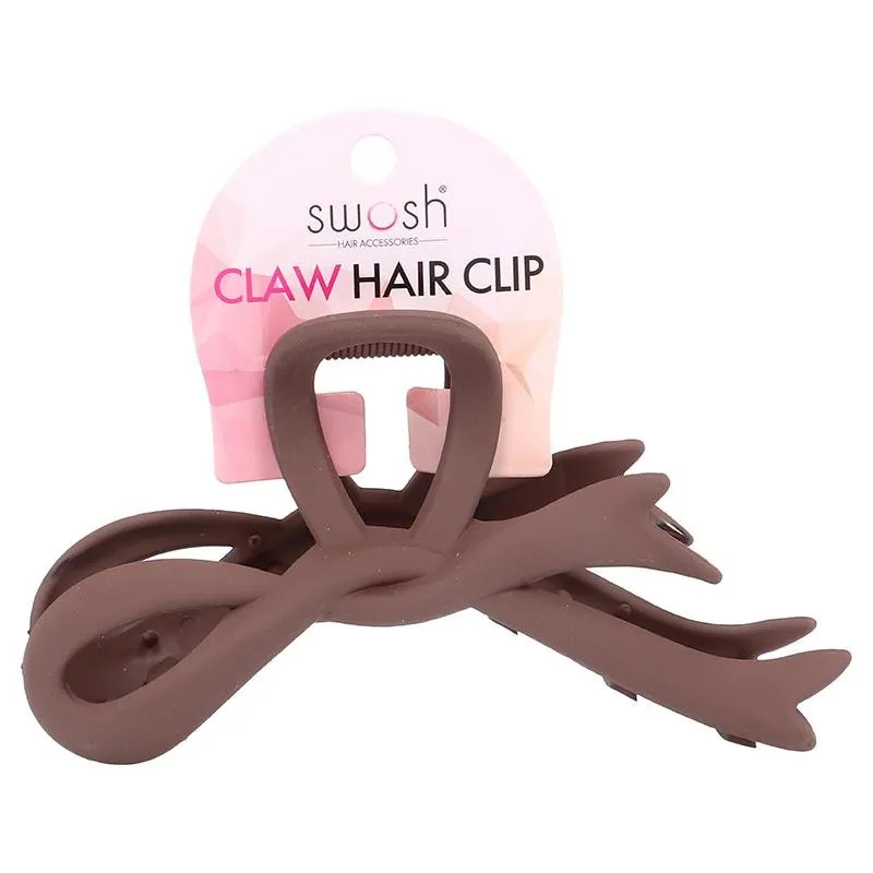Hair Clip Claw 1pc - 13cm - 6 Assorted Designs - Black, Brown, Beige – image 4