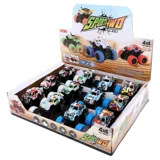 Friction Truck 4WD 8.5cm X 8cm X 7.5cm White, Black, Blue & Grey – image 3