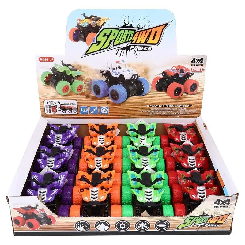 Friction Quad Bike 8.5cm X 8cm X 7.5cm Red, Green, Purple, Orange – image 4