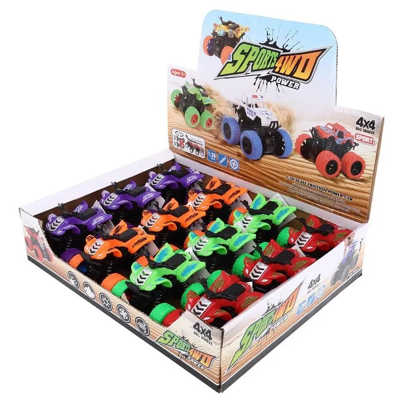Friction Quad Bike 8.5cm X 8cm X 7.5cm Red, Green, Purple, Orange – image 3