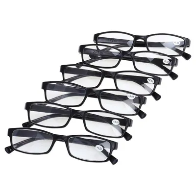 Reading Glasses Numbered with Case – Plastic Frame – Assorted Available Strengths +1 (2pc) +1.5 (4pc), +2 (5pc), +2.5 (5pc), +3 (4pc), +3.5 (2pc), +4 (2pc)