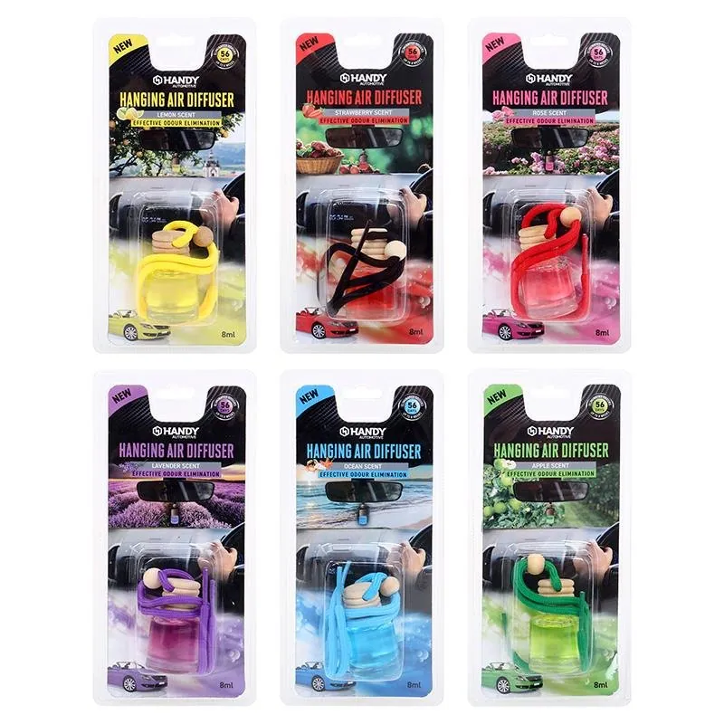 Air Freshener Hanging Diffuser 8ml 6 Assorted Scents & Colours (Apple, Lavender,Strawberry, Lemon, Rose & Ocean Breeze) – image 4