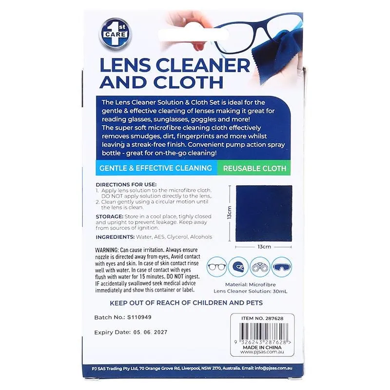 Lens Cleaner Solution 30ml & Cloth 13cm X 13cm – image 3