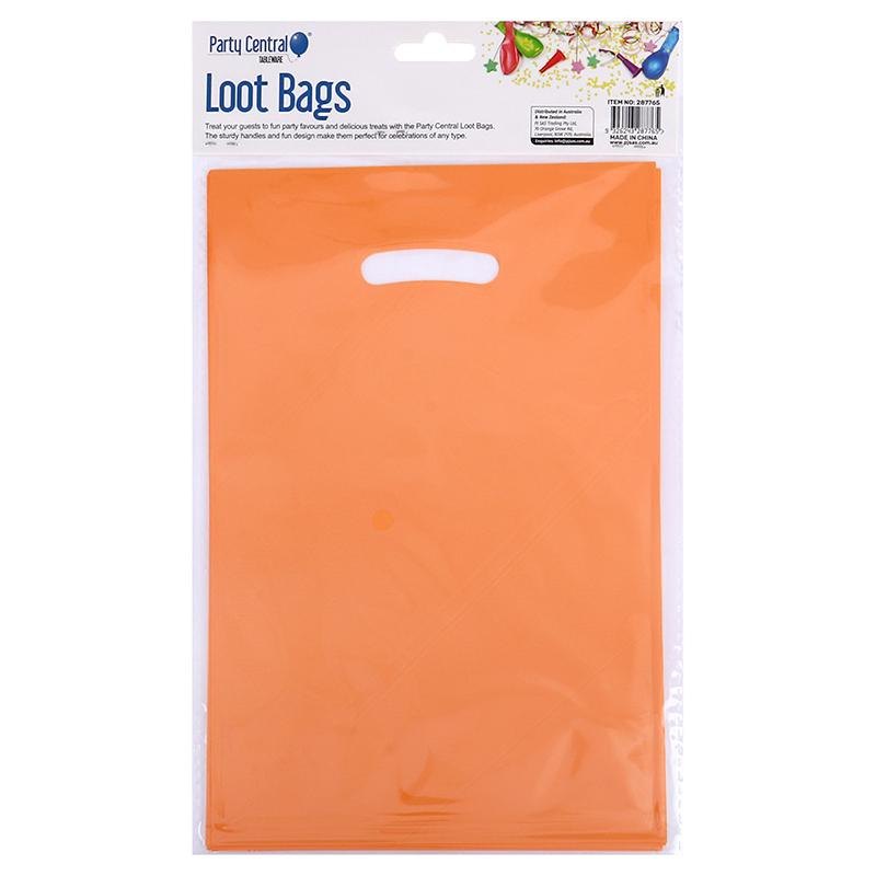 Plain Loot Bags 16 x 25cm, Mixed Colours (10 Pack) — photo 4 of 4