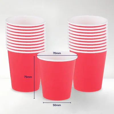 Paper Cup 25pk 200ml - Red