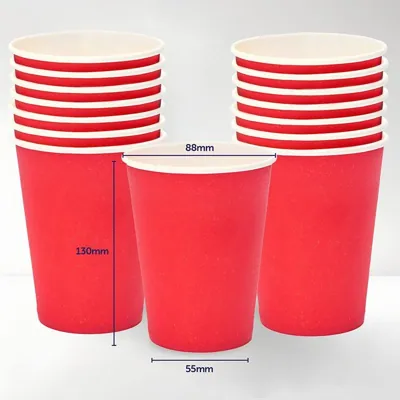 Paper Cup 20pk 500ml - Red