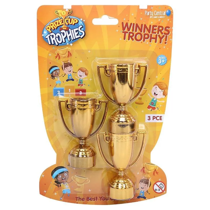 Gold Winners Trophies 3pk 5.5cm X 8cm – image 4