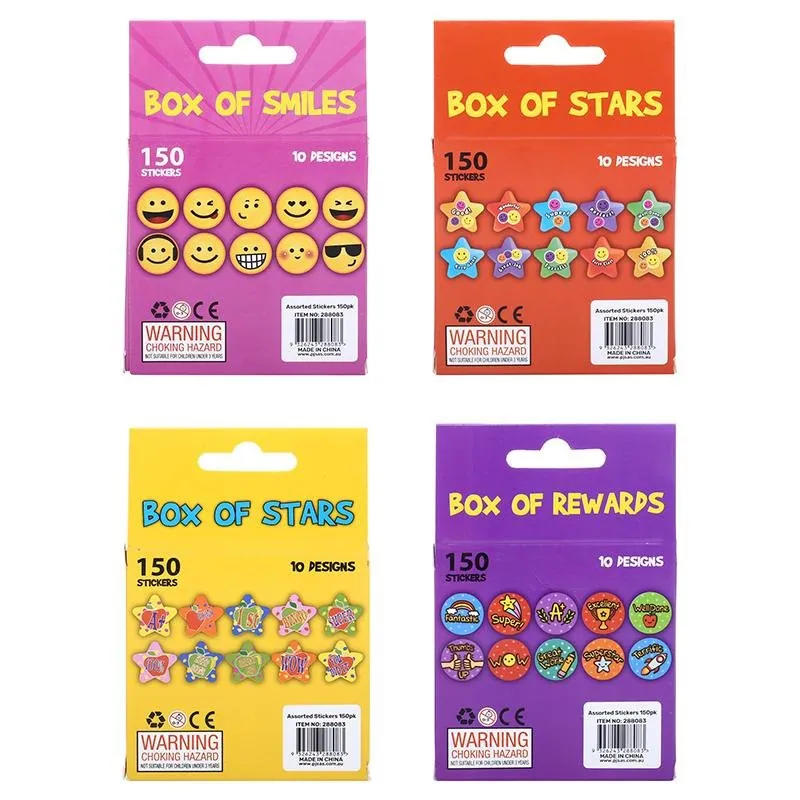 Sticker Box 150pk - 4 Assorted Fun / Teacher Packs – image 3