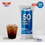 Drinkware Plastic Cups Bulk 50pk 200ml - Clear – image 2