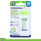 Interdental Dual-Ended Dental Picks 60pk - Includes Bristled & Textured Ends with Bonus Travel Case (335039) – image 4