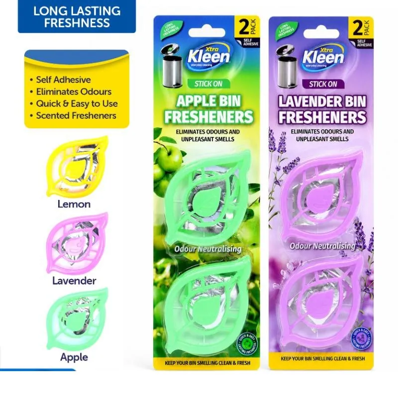 Bin Freshener & Deodoriser (Stick On) 2pk - Scents: Apple, Lavender, Lemon – image 4