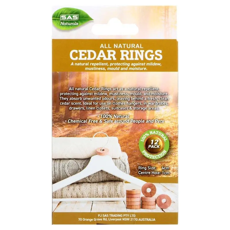 Cedar Rings Natural 12pk 4cm Dia X 1cm Hanger Hole - 10mm Dia – image 3