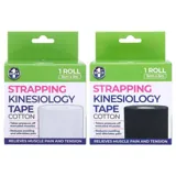 Tape Kinesiology Water-Resistant 5cm X 5m - Assorted Black, White – image 1