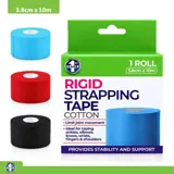 Tape Athletic Rigid Sports Strapping - 3.8cm X 10m - Assorted Colours: Black, Red, Blue – image 4