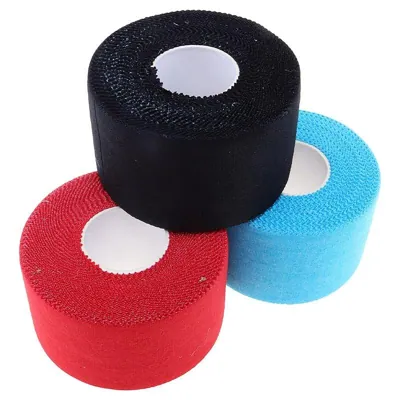 Tape Athletic Rigid Sports Strapping - 3.8cm X 10m - Assorted Colours: Black, Red, Blue