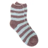 Socks Womens Microfibre Crew Cut 5pk Stripes Assorted Colours – image 3